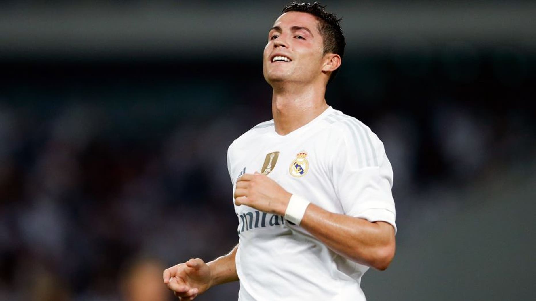 SHANGHAI, CHINA - JULY 30: Cristiano Ronaldo of Real Madrid looks on during the International Champions Cup match between Real Madrid and AC Milan at Shanghai Stadium on July 30, 2015 in Shanghai, China. (Photo by Lintao Zhang/Getty Images)