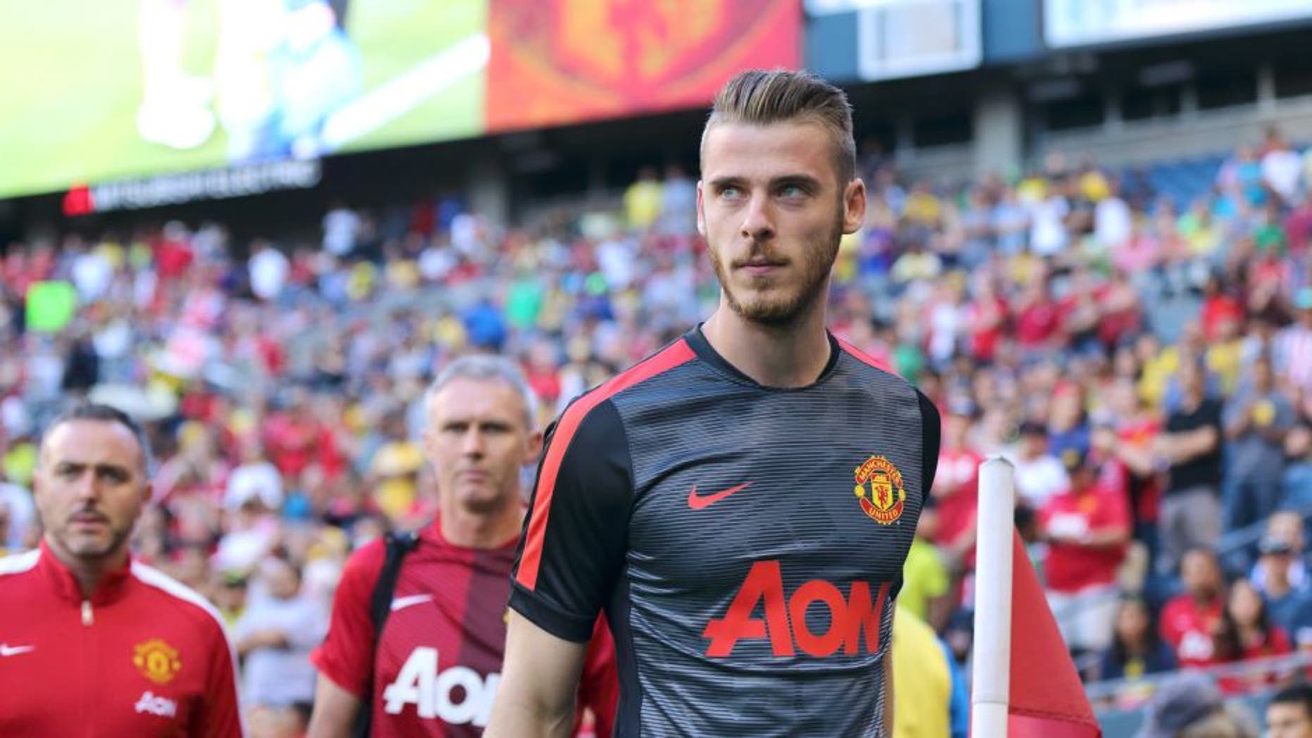 SEATTLE, WA - JULY 17: Goalkeeper David de Gea of Manchester United during the International Champions Cup 2015 match between Club America and Manchester United at CenturyLink Field on July 17, 2015 in Seattle, Washington. (Photo by Matthew Ashton - AMA/Getty Images)
