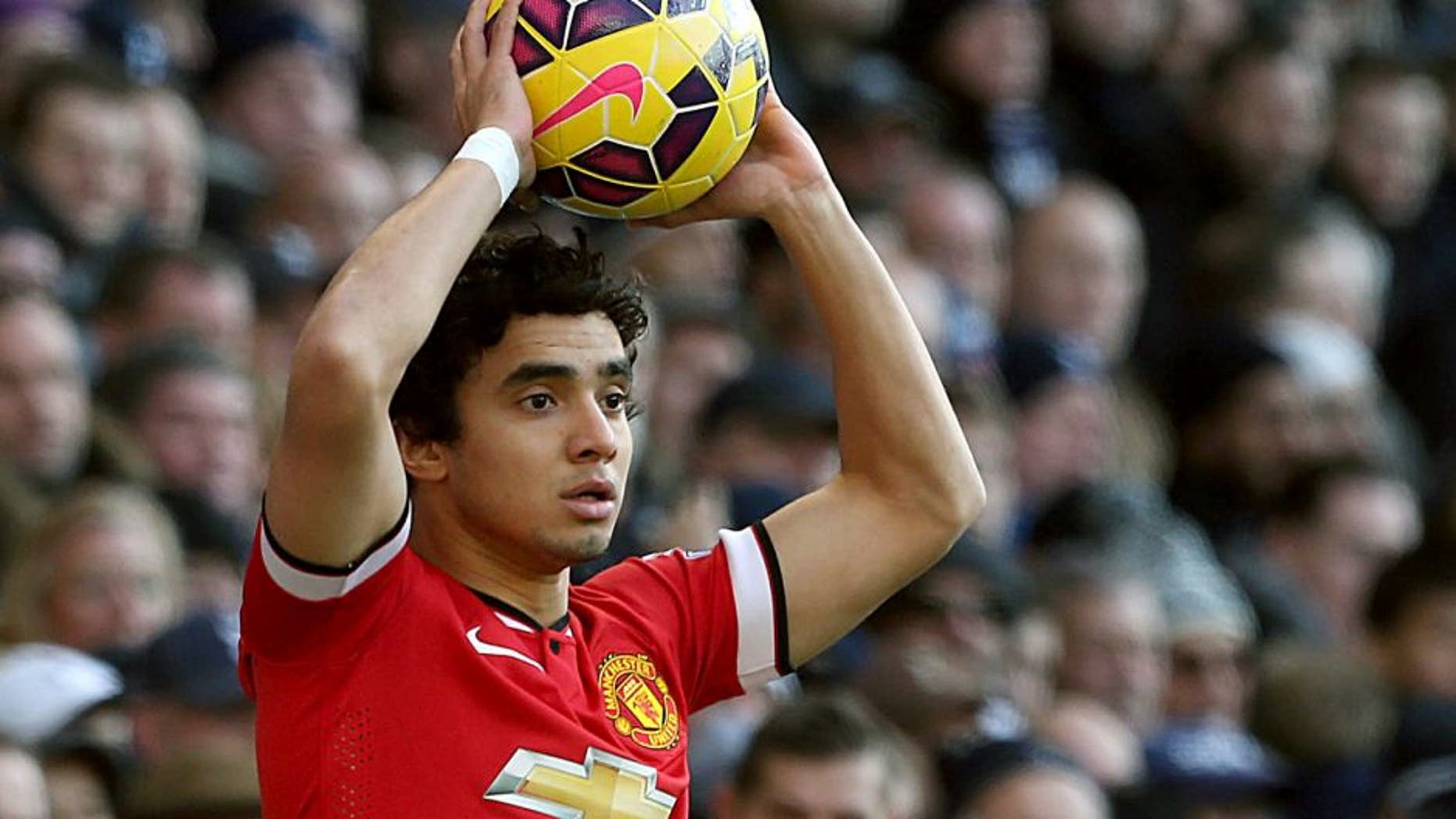 LONDON, ENGLAND - DECEMBER 28: Rafael da Silva of Manchester United in action during the Barclays Premier League match between Tottenham Hotspur and Manchester United at White Hart Lane on December 28, 2014 in London, England. (Photo by John Peters/Man Utd via Getty Images)