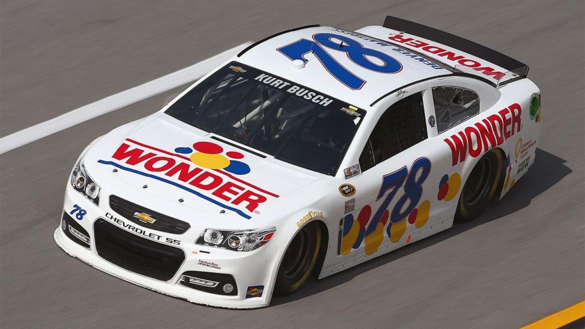 TALLADEGA, AL - OCTOBER 18: Kurt Busch, driver of the #78 Furniture Row / Wonder Bread Chevrolet, practices for the NASCAR Sprint Cup Series 45th Annual Camping World RV Sales 500 at Talladega Superspeedway on October 18, 2013 in Talladega, Alabama. (Photo by Todd Warshaw/NASCAR via Getty Images)