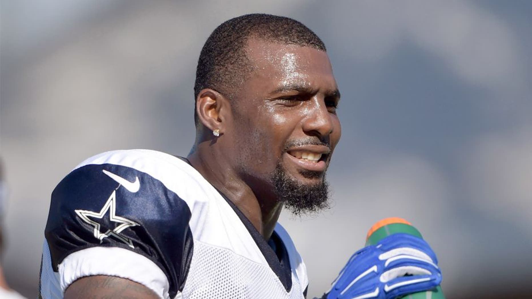 Aug 1, 2015; Oxnard, CA, USA; Dallas Cowboys receiver Dez Bryant (88) at training camp at River Ridge Fields. Mandatory Credit: Kirby Lee-USA TODAY Sports