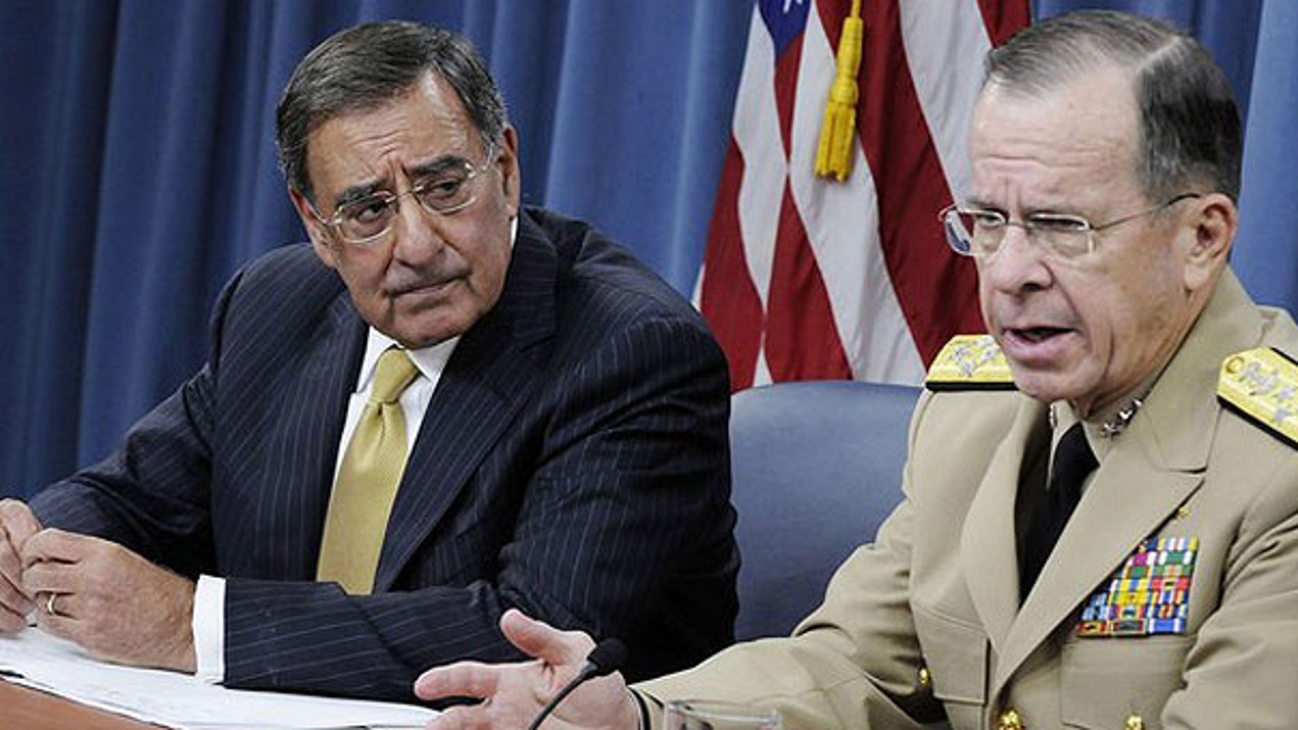August 4: U.S. Defense Secretary Leon Panetta and Chairman of the Joint Chiefs of Staff U.S. Navy Admiral Michael Mullen hold their first joint news conference at the Pentagon in Washington, D.C.