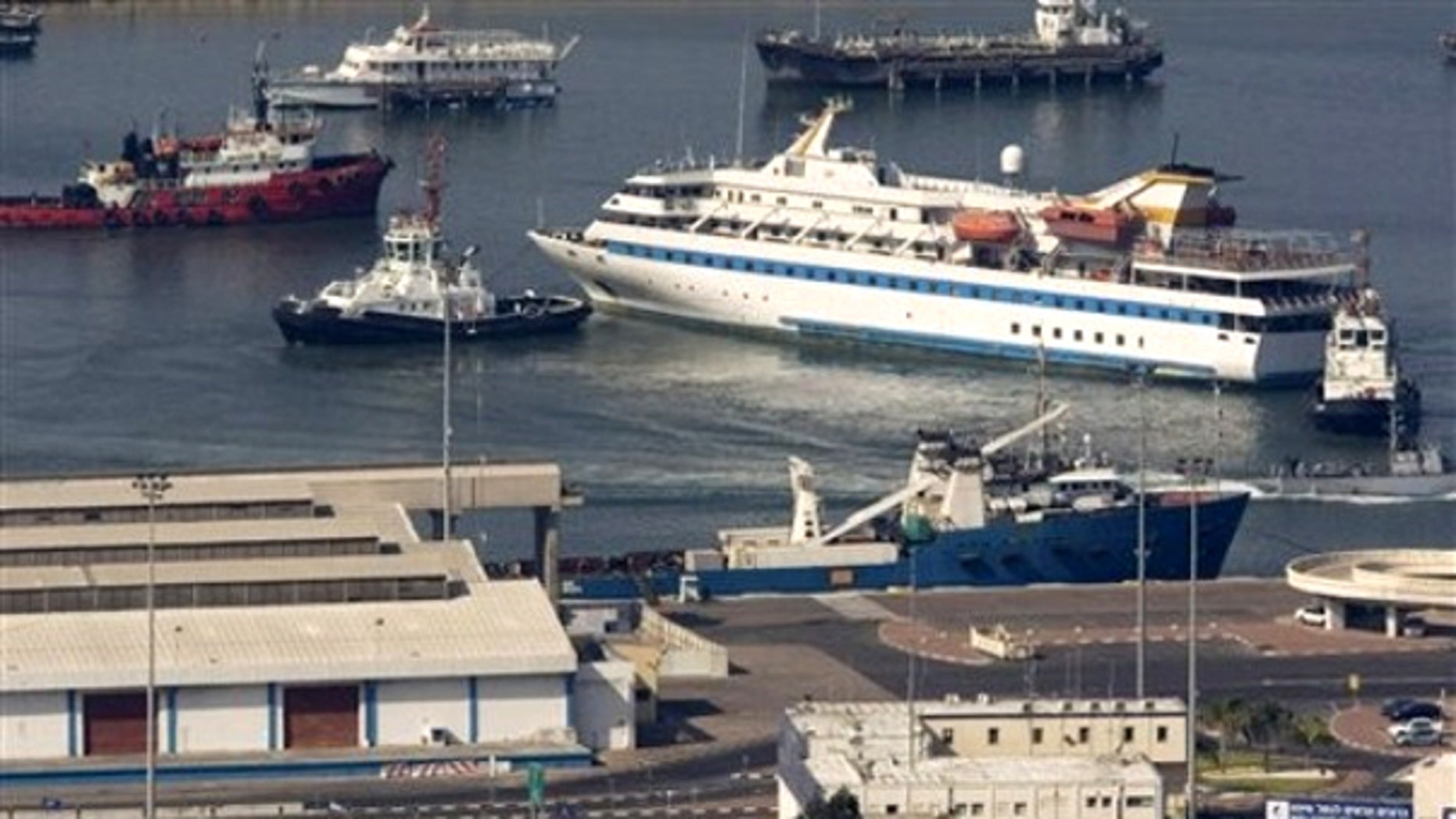 Aug. 5: he Mavi Marmara ship, aboard which Israel's deadly raid on a Gaza-bound flotilla took place on May 31, 2010, leaves the Haifa port, northern Israel, on its way back home to Turkey.