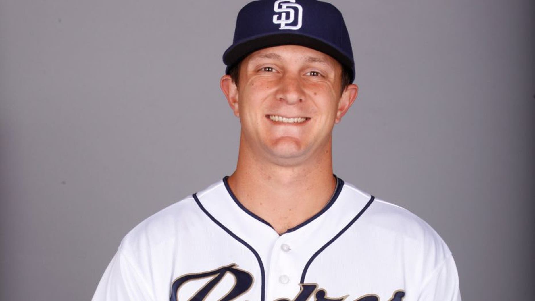 PEORIA, AZ - MARCH 2: Alex Dickerson #64 of the San Diego Padres poses during Photo Day on Monday, March 2, 2015 at Peoria Stadium in Peoria, Arizona. (Photo by Jason Wise/MLB Photos via Getty Images)