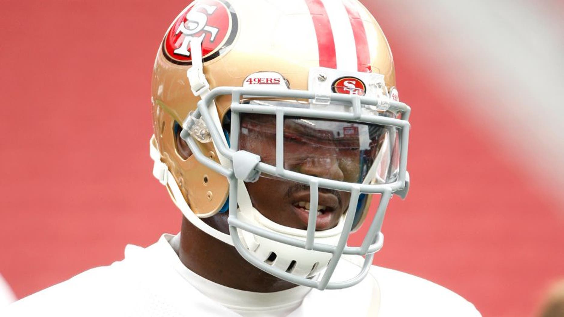 SANTA CLARA, CA - JUNE 9: San Francsico 49ers third round draft pick Eli Harold #58 stands on the field during the teams Mini Camp at Levi Stadium on June 9, 2015 in Santa Clara, California. (Photo by Michael Zagaris/San Francisco 49ers/Getty Images)