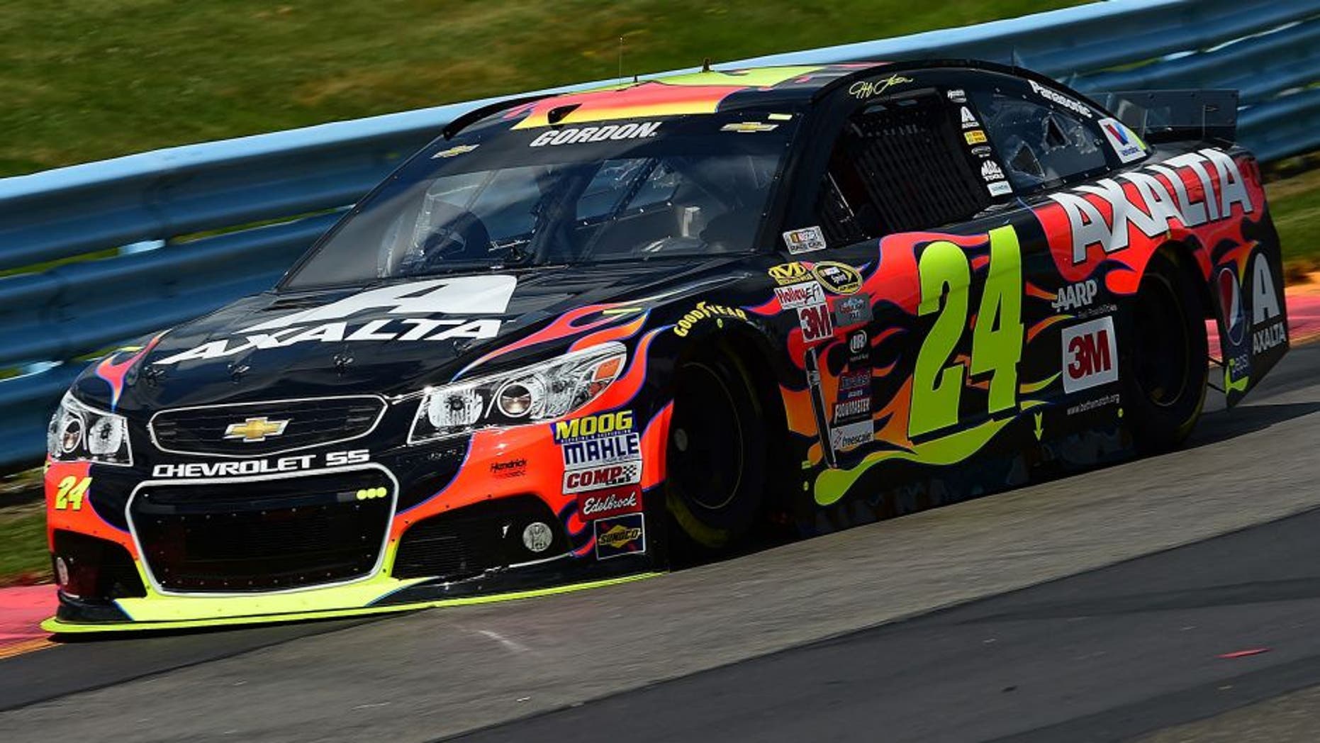 WATKINS GLEN, NY - AUGUST 07: Jeff Gordon, driver of the #24 Axalta Chevrolet, practices for the NASCAR Sprint Cup Series Cheez-It 355 at Watkins Glen International on August 7, 2015 in Watkins Glen, New York. (Photo by Jared C. Tilton/NASCAR via Getty Images)