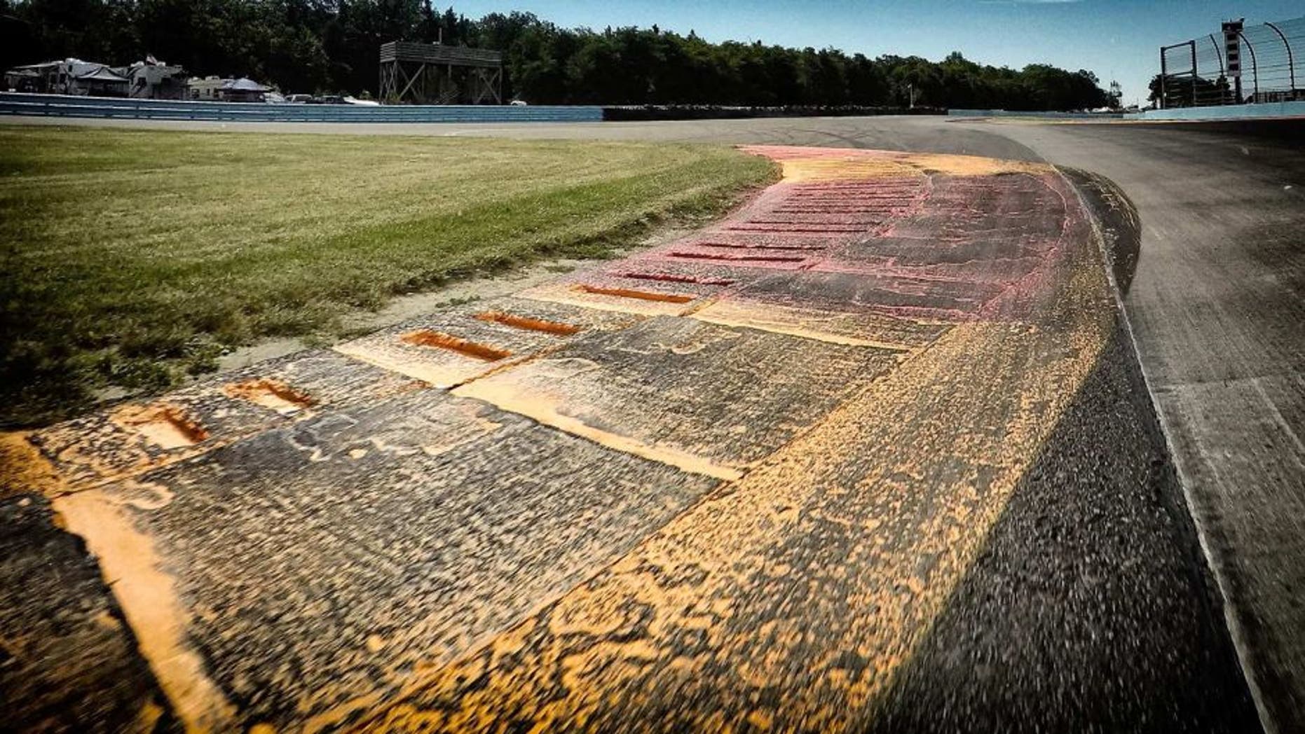 WATKINS GLEN, NY - AUGUST 08: (EDITOR'S NOTE: Image was processed using digital filters.) A general view of the track prior to qualifying for the NASCAR Sprint Cup Series Cheez-It 355 at Watkins Glen International on August 8, 2015 in Watkins Glen, New York. (Photo by Chris Graythen/Getty Images)