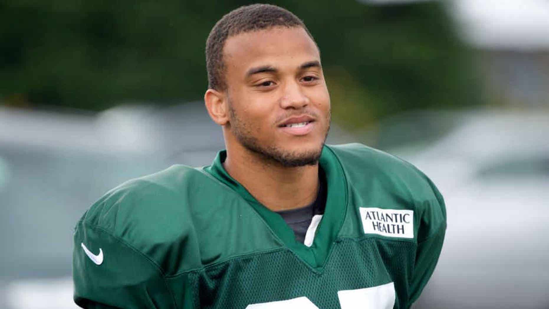 Aug 4, 2014; Cortland, NY, USA; New York Jets cornerback Dee Milliner (27) walks out to the field prior to the start of training camp at SUNY Cortland. Mandatory Credit: Rich Barnes-USA TODAY Sports