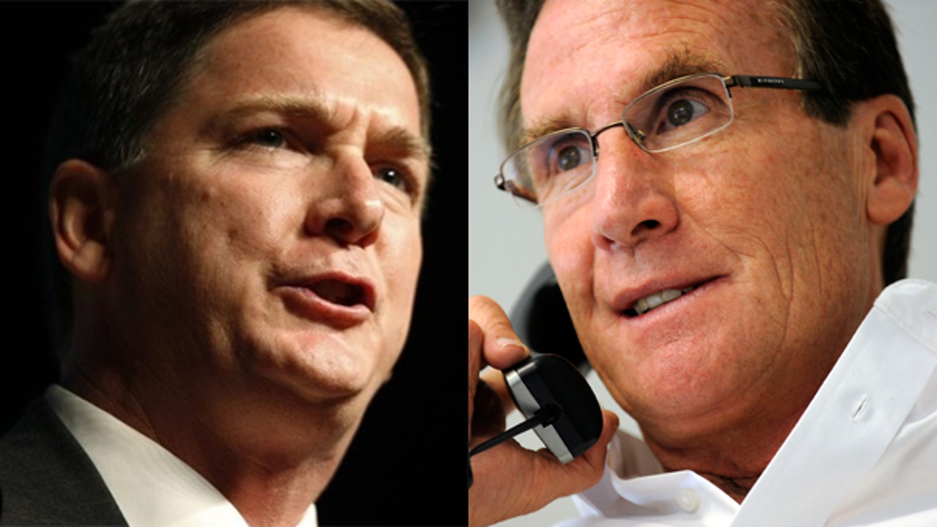 Dan Maes (left) and Scott McInnis, both Republican primary candidates for governor in Colorado, are locked neck and neck for the GOP nomination.