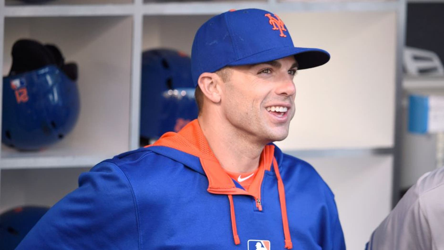 SAN DIEGO, CA - JUNE 2: David Wright #5 of the New York Mets looks out from the dugout before a baseball game against the San Diego Padres at Petco Park June 2, 2015 in San Diego, California. (Photo by Denis Poroy/Getty Images)