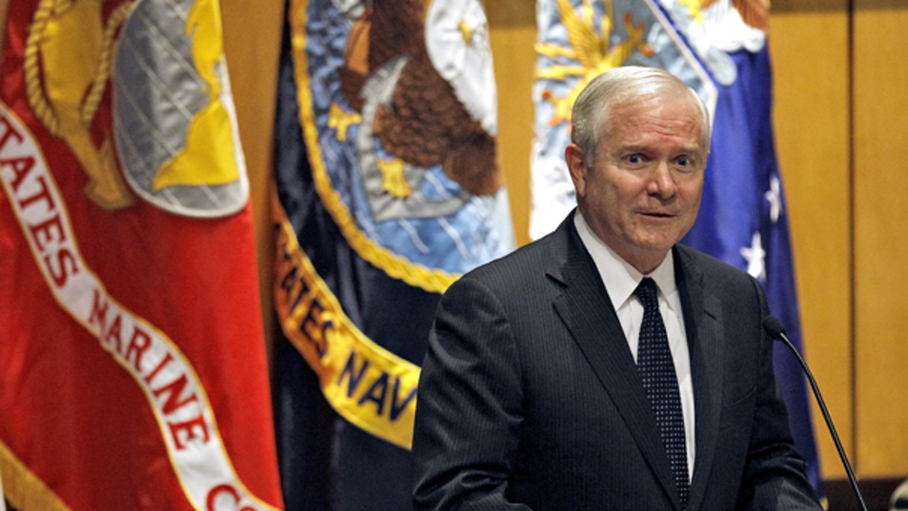 Aug. 11: Secretary of Defense Robert Gates addresses members of the United States Central Command during Assumption of Command ceremonies at MacDill Air Force Base in Tampa, Fla.