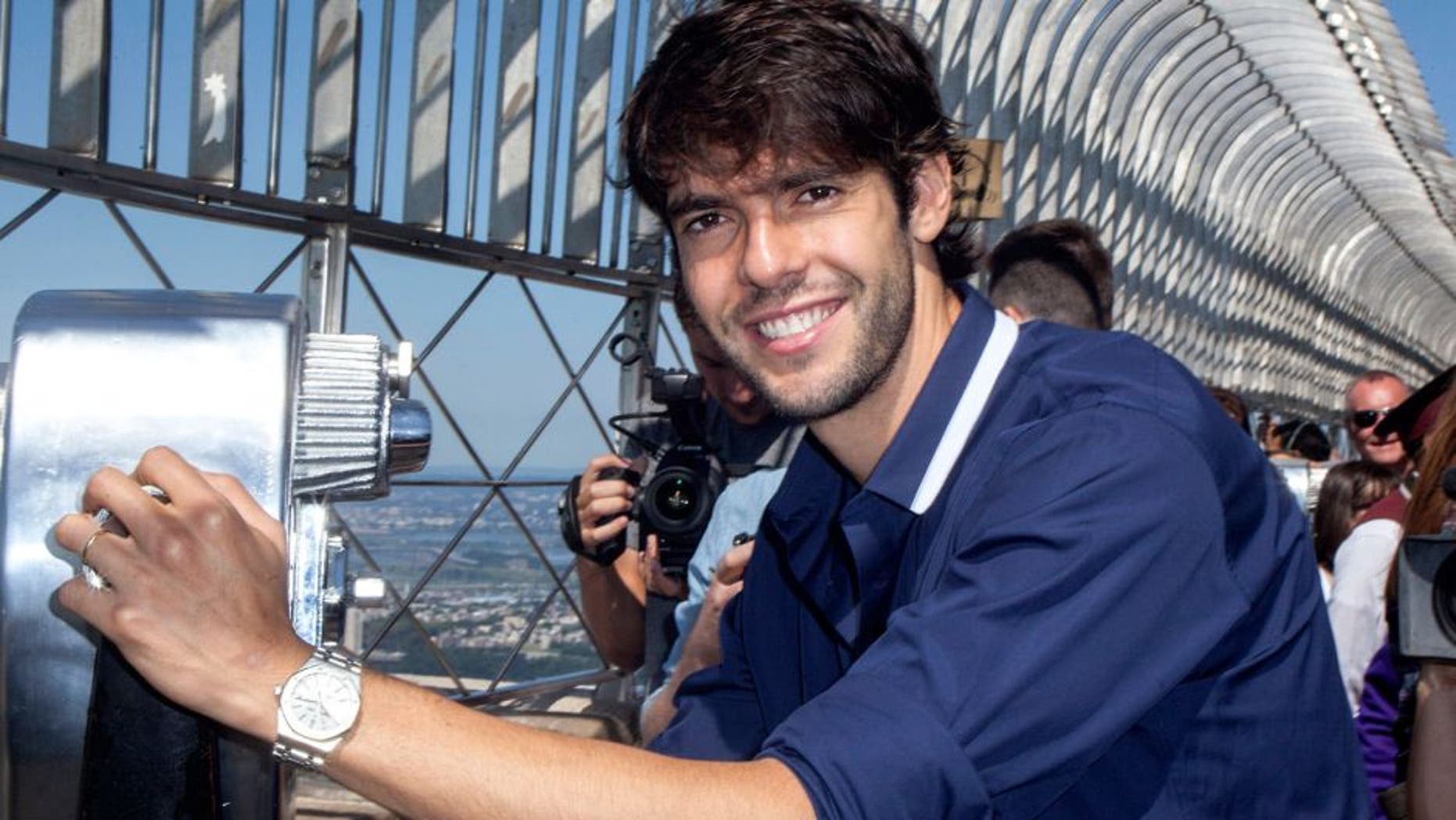 NEW YORK, NY - JULY 24: Kaka vists the observatory deck at The Empire State Building on July 24, 2015 in New York City. (Photo by Santiago Felipe/WireImage)