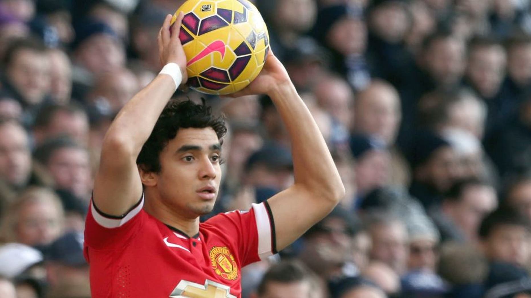 LONDON, ENGLAND - DECEMBER 28: Rafael da Silva of Manchester United in action during the Barclays Premier League match between Tottenham Hotspur and Manchester United at White Hart Lane on December 28, 2014 in London, England. (Photo by John Peters/Man Utd via Getty Images)
