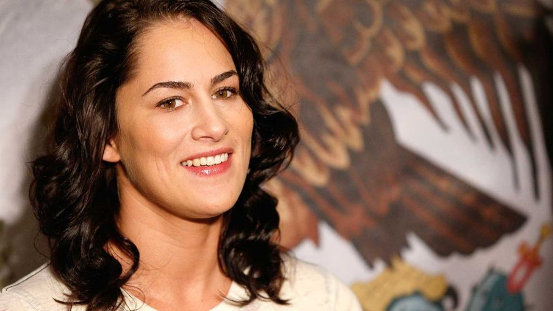 MEXICO CITY, MEXICO - NOVEMBER 13: Jessica Eye of the United States interacts with media during the UFC 180 Ultimate Media Day at the Camino Real Polanco Mexico hotel on November 13, 2014 in Mexico City, Mexico. (Photo by Josh Hedges/Zuffa LLC/Zuffa LLC via Getty Images)