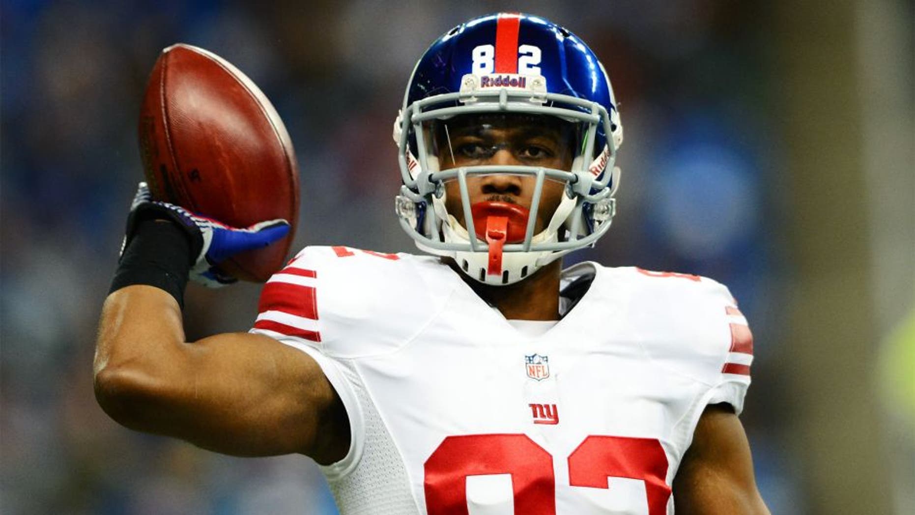 Dec 22, 2013; Detroit, MI, USA; New York Giants wide receiver Rueben Randle (82) against the Detroit Lions at Ford Field. Mandatory Credit: Andrew Weber-USA TODAY Sports