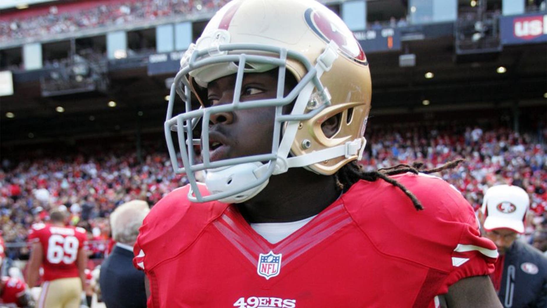 SAN FRANCISCO, CA - AUGUST 8: Ian Williams #93 of the San Francisco 49ers stands on the sideline prior to the game against the Denver Broncos at Candlestick Park on August 8, 2013 in San Francisco, California. The Broncos defeated the 49ers 10-6. (Photo by Michael Zagaris/San Francisco 49ers/Getty Images) *** Local Caption *** Ian Williams