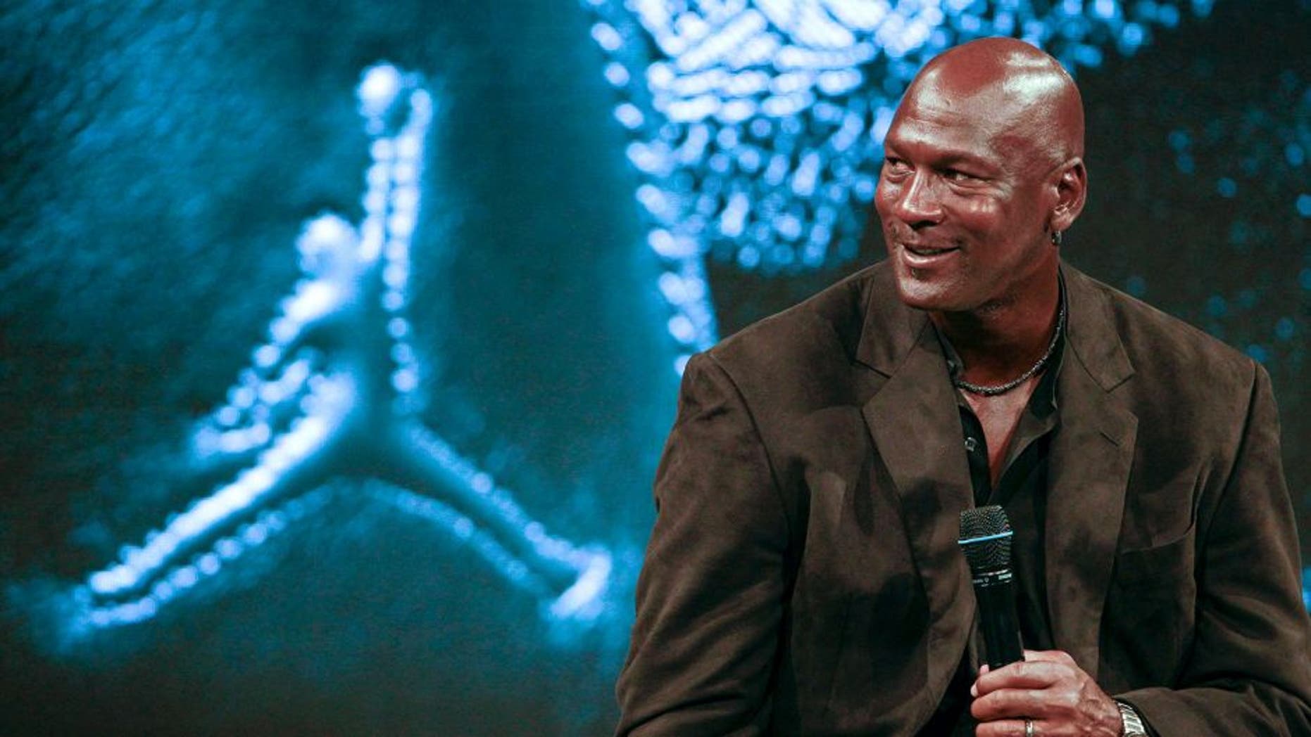 PARIS, FRANCE - JUNE 12: Michael Jordan attends a press conference for the celebration of the 30th anniversary of the Air Jordan Shoe during the 'Palais 23' interactive exhibition dedicated to Michael Jordan at Palais de Tokyo in Paris on June 12, 2015 in Paris, France. (Photo by Catherine Steenkeste/Getty Images)