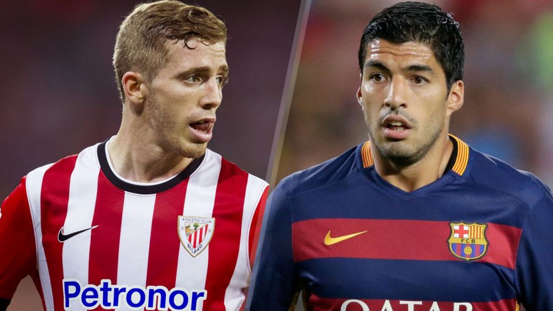BILBAO, SPAIN - SEPTEMBER 27: Iker Muniain of Athletic Club Bilbao reacts during the La Liga match between Athletic Club and SD Eibar at San Mames Stadium on September 27, 2014 in Bilbao, Spain. (Photo by Juan Manuel Serrano Arce/Getty Images) Luis Suarez of FC Barcelona during the Joan Gamper Trophy match between Barcelona and AS Roma on August 5, 2015 at the Camp Nou stadium in Barcelona, Spain.(Photo by VI Images via Getty Images)