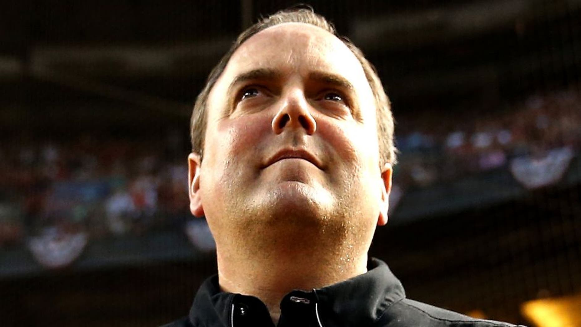 PHOENIX, AZ - APRIL 06: President & CEO Derrick Hall of the Arizona Diamondbacks before the Opening Day MLB game against the San Francisco Giants at Chase Field on April 6, 2015 in Phoenix, Arizona. (Photo by Christian Petersen/Getty Images)