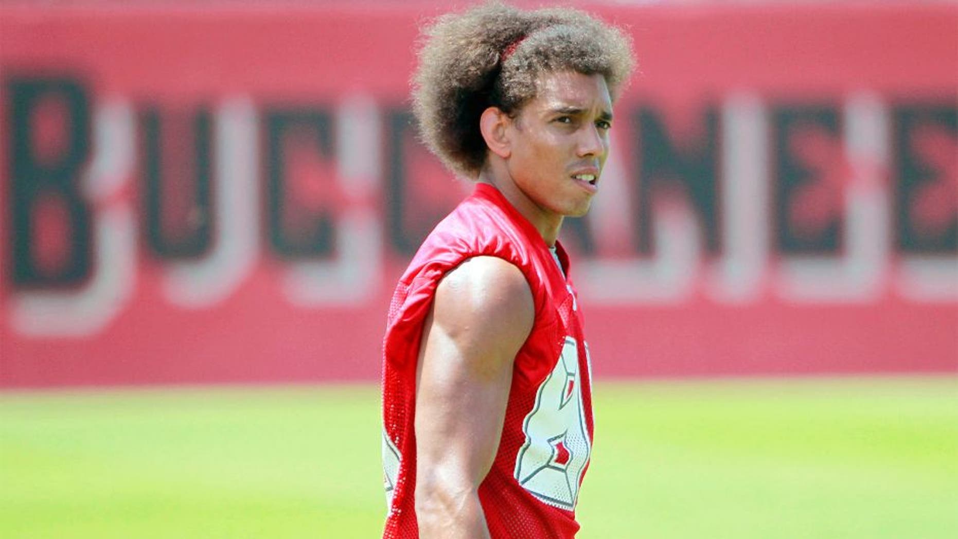 May 28, 2015; Tampa, FL, USA; Tampa Bay Buccaneers wide reciever Kenny Bell (80) works out at One Buc Place. Mandatory Credit: Kim Klement-USA TODAY Sports