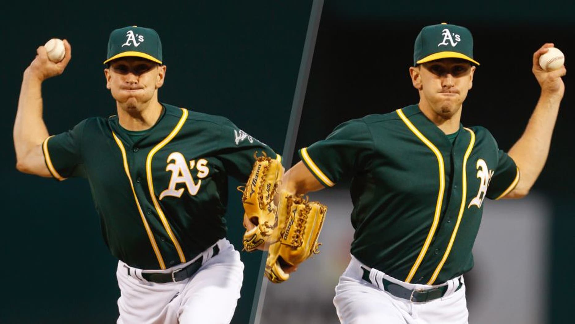 Pat Venditte #29 of the Oakland Athletics pitches during the game against the Texas Rangers at O.co Coliseum on June 10, 2015 in Oakland, California. The Athletics defeated the Rangers 5-4. (Photo by Michael Zagaris/Oakland Athletics/Getty Images) Pat Venditte #29 of the Oakland Athletics pitches during the game against the Texas Rangers at O.co Coliseum on June 10, 2015 in Oakland, California. The Athletics defeated the Rangers 5-4. (Photo by Michael Zagaris/Oakland Athletics/Getty Images)