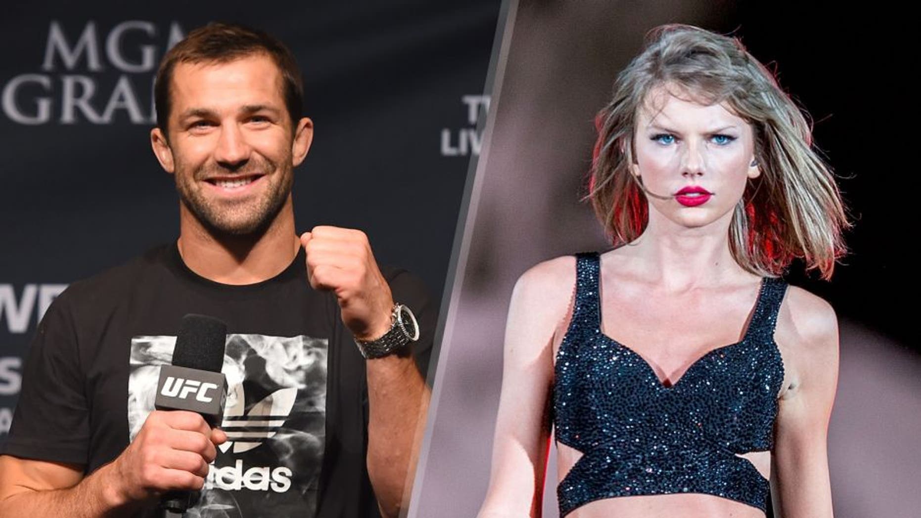 UFC middleweight contender Luke Rockhold interacts with fans during a Q&A session before the UFC 187 weigh-in at the MGM Grand Conference Center on May 22, 2015 in Las Vegas, Nevada. (Photo by Josh Hedges/Zuffa LLC/Zuffa LLC via Getty Images) Taylor Swift performs at CenturyLink Field on August 8, 2015 in Seattle, Washington. (Photo by Suzi Pratt/LP5/Getty Images for TAS)
