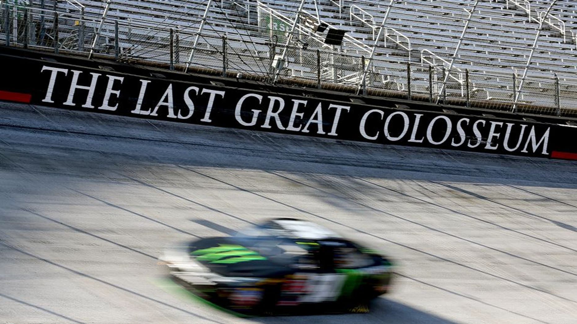 BRISTOL, TN - AUGUST 21: Kyle Busch, driver of the #54 Monster Energy Toyota, practices for the NASCAR XFINITY Series Food City 300 at Bristol Motor Speedway on August 21, 2015 in Bristol, Tennessee. (Photo by Matt Sullivan/NASCAR via Getty Images)