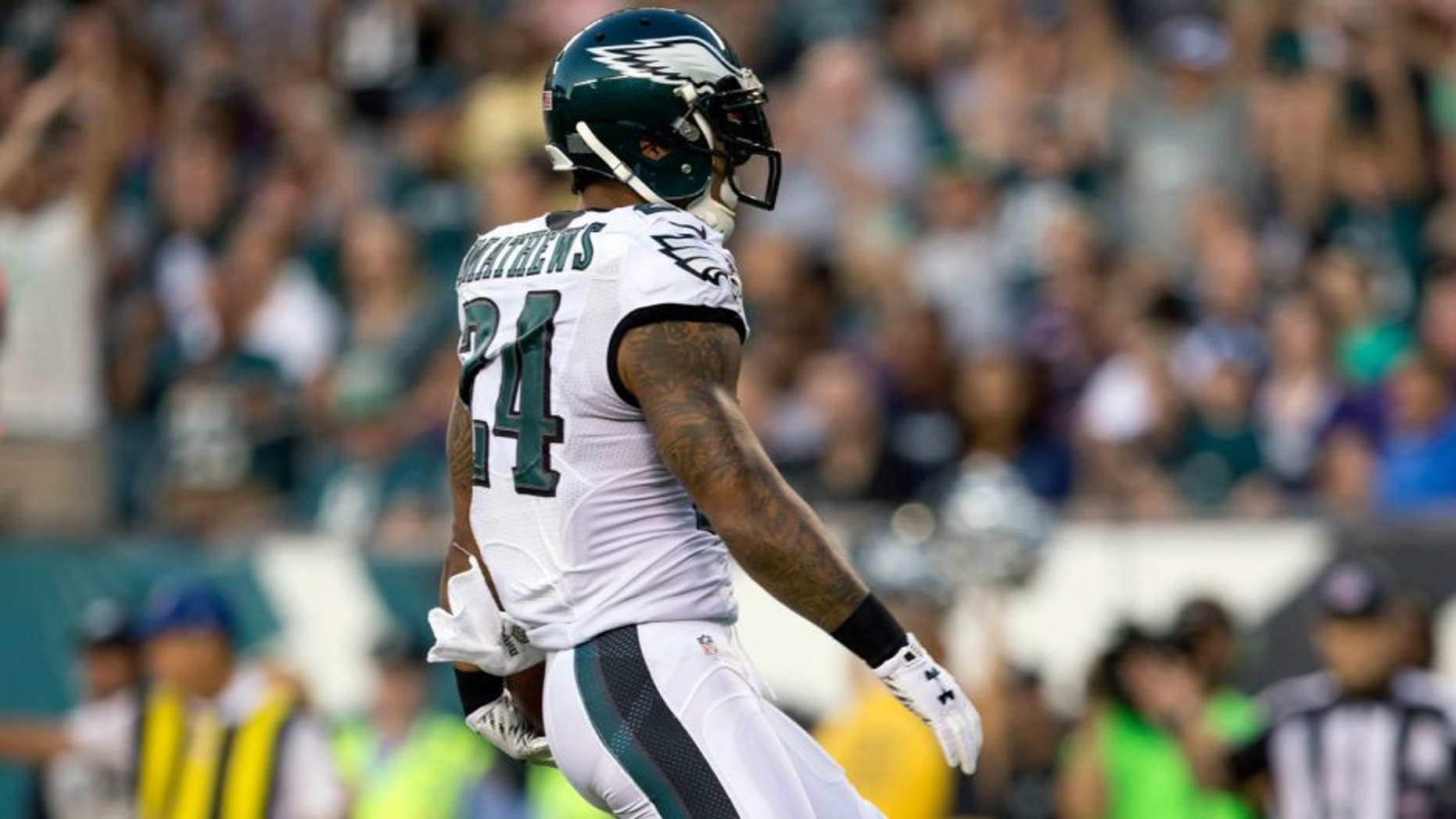 PHILADELPHIA, PA - AUGUST 22: Ryan Mathews #24 of the Philadelphia Eagles rushes for a touchdown in the first quarter against the Baltimore Ravens on August 22, 2015 at Lincoln Financial Field in Philadelphia, Pennsylvania. (Photo by Mitchell Leff/Getty Images)