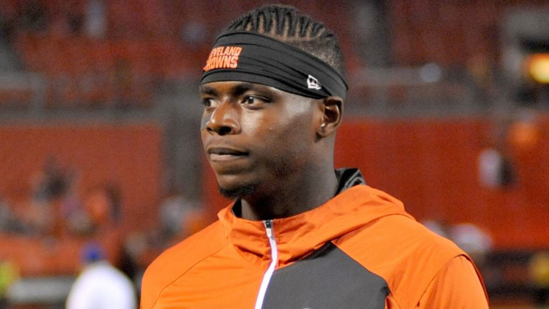CLEVELAND, OH - AUGUST 18, 2016: Wide receiver Josh Gordon #12 of the Cleveland Browns walks off the field after a preseason game against the Atlanta Falcons on August 18, 2016 at FirstEnergy Stadium in Cleveland, Ohio. Atlanta won 24-13. (Photo by Nick Cammett/Diamond Images/Getty Images)