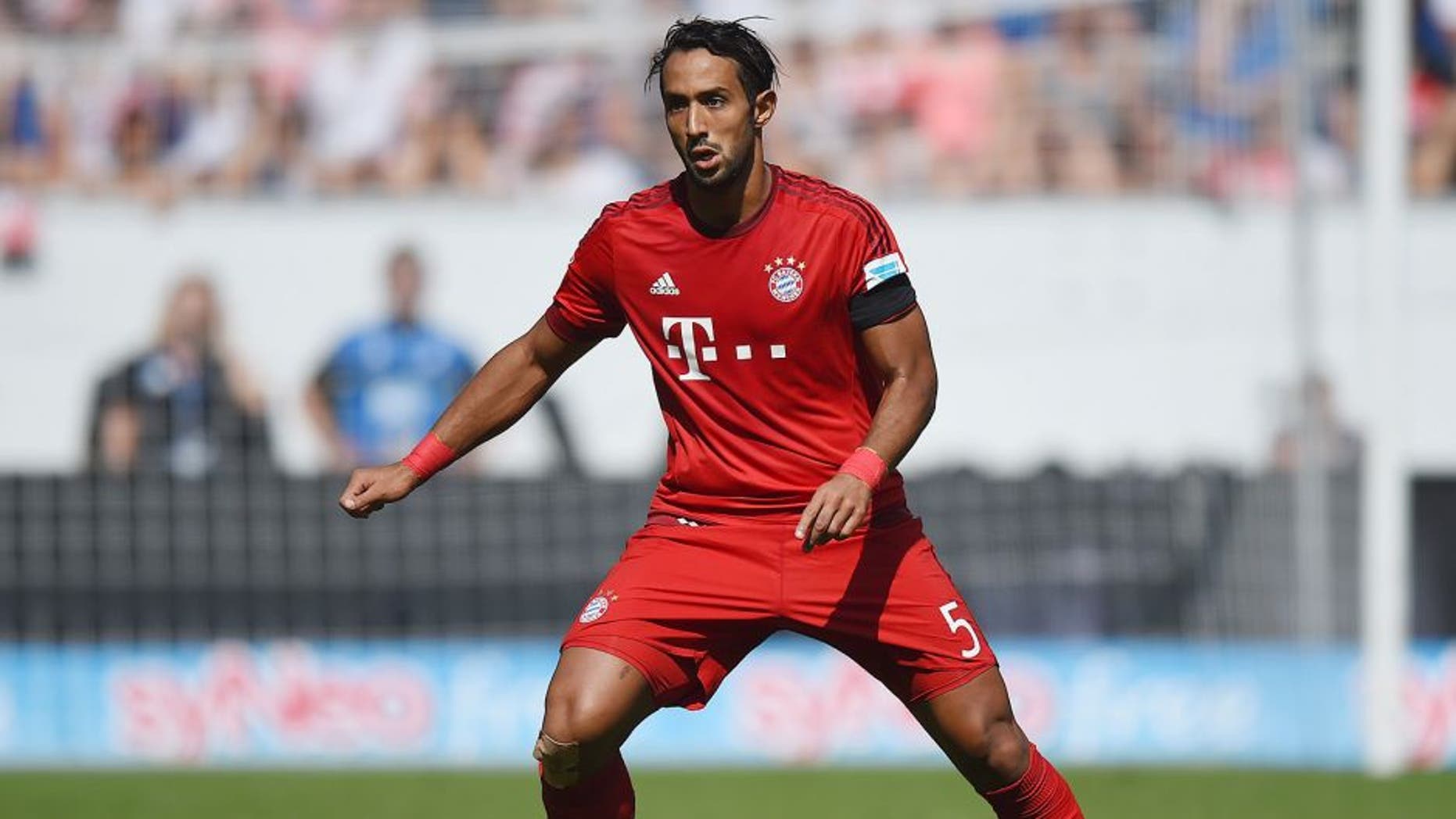 SINSHEIM, GERMANY - AUGUST 22: Medhi Benatia of Muenchen controls the ball during the Bundesliga match between 1899 Hoffenheim and FC Bayern Muenchen at Wirsol Rhein-Neckar-Arena on August 22, 2015 in Sinsheim, Germany. (Photo by Matthias Hangst/Bongarts/Getty Images)