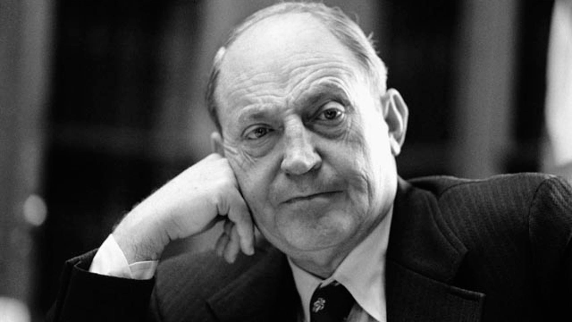 In this Jan. 16, 1975 file photo, former U.S. Attorney General William B. Saxbe listens to a question during an interview in his Washington office.