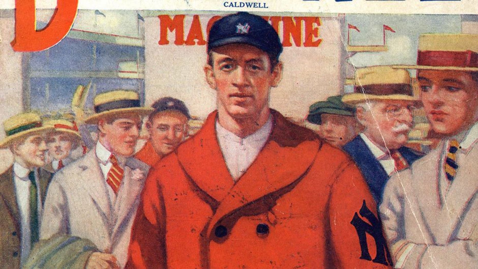 NEW YORK - SEPTEMBER, 1916: A color painting of pitcher Ray Caldwell of the New York Yankees graces the front cover of the September, 1916 issue of Baseball Magazine published in New York, New York. (Photo by: FCA Collection/Diamond Images/Getty Images)