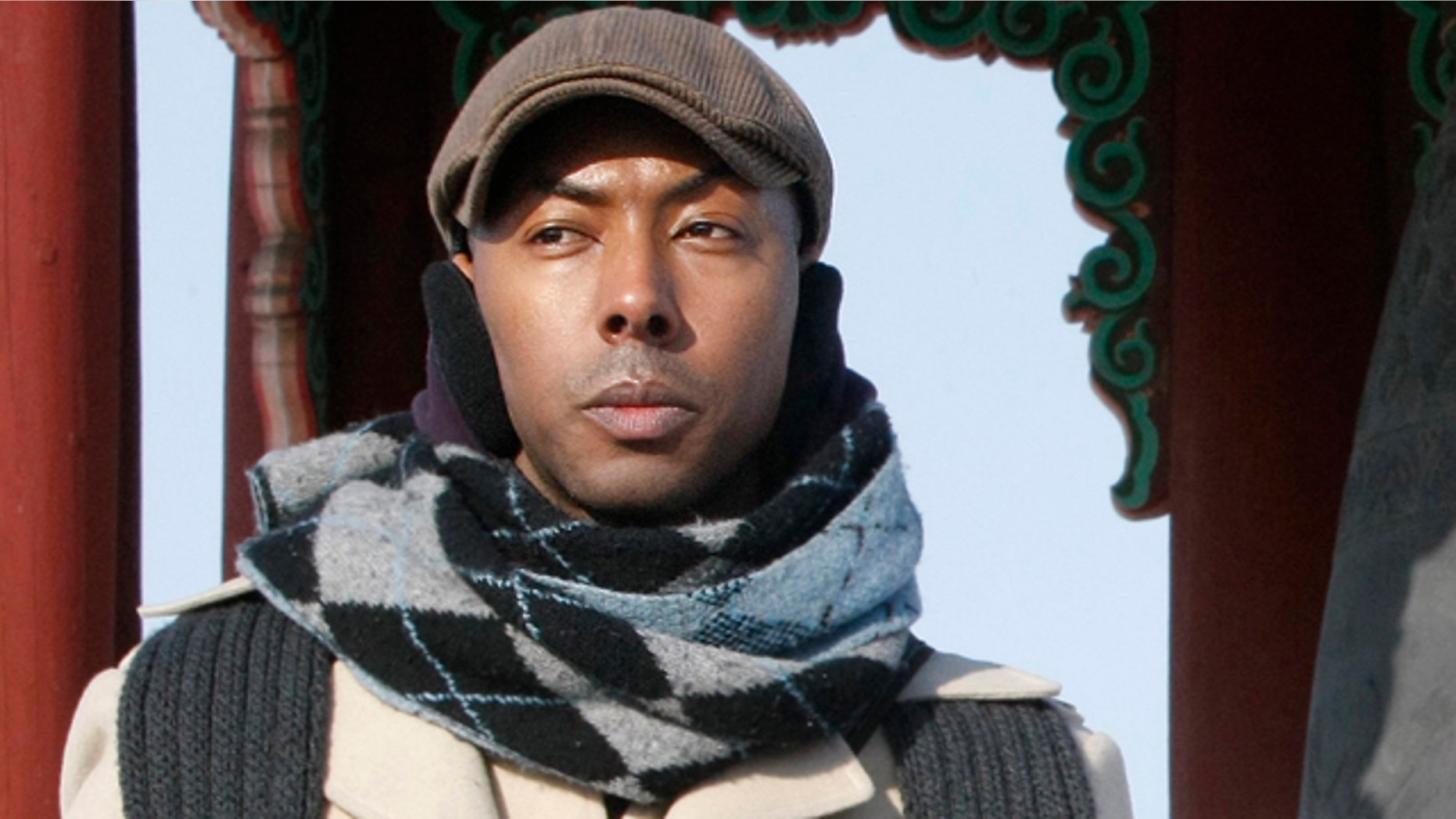 A Jan. 12, 2010, file photo shows American Aijalon Mahli Gomes, during a rally denouncing North Korean's human rights conditions at the Imjingak Pavilion, near the demilitarized zone (DMZ) of Panmunjom that separates the two Koreas.