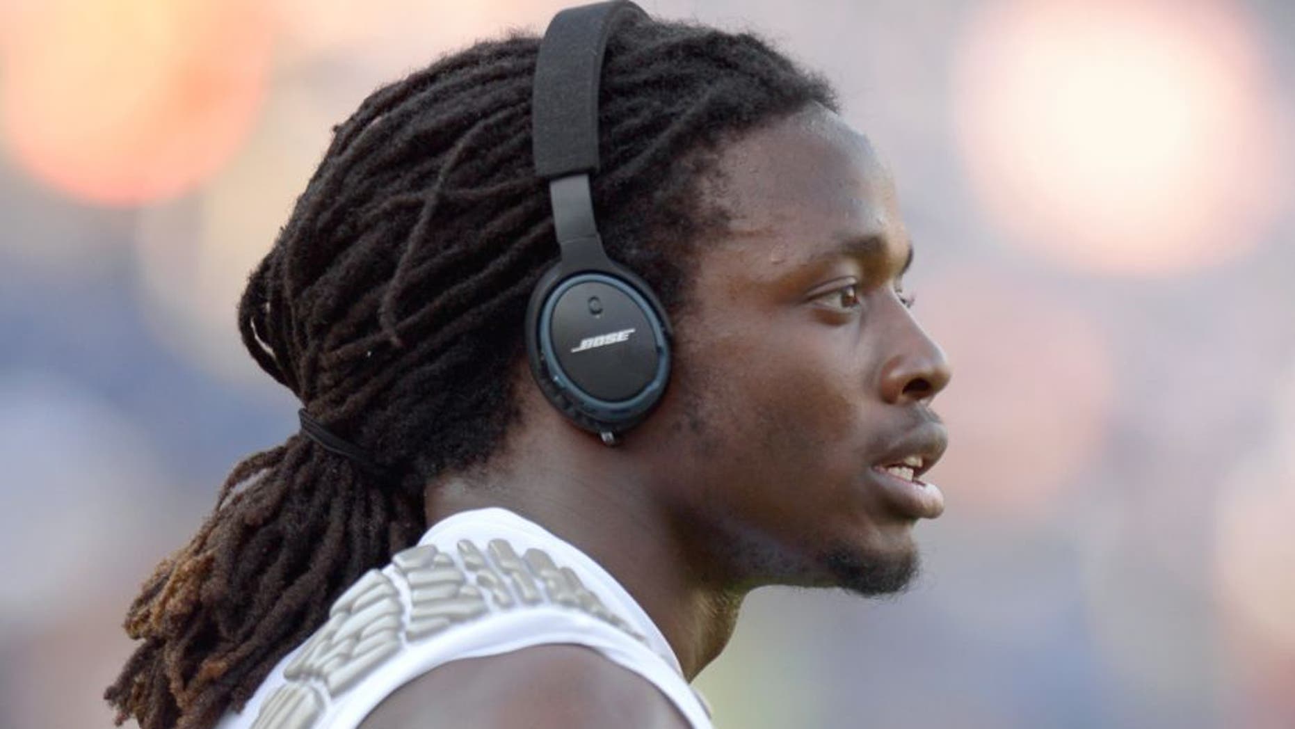 Aug 13, 2015; San Diego, CA, USA; San Diego Chargers running back Melvin Gordon (28) warms-up before the game against the Dallas Cowboys in a preseason NFL football game at Qualcomm Stadium. Mandatory Credit: Jake Roth-USA TODAY Sports