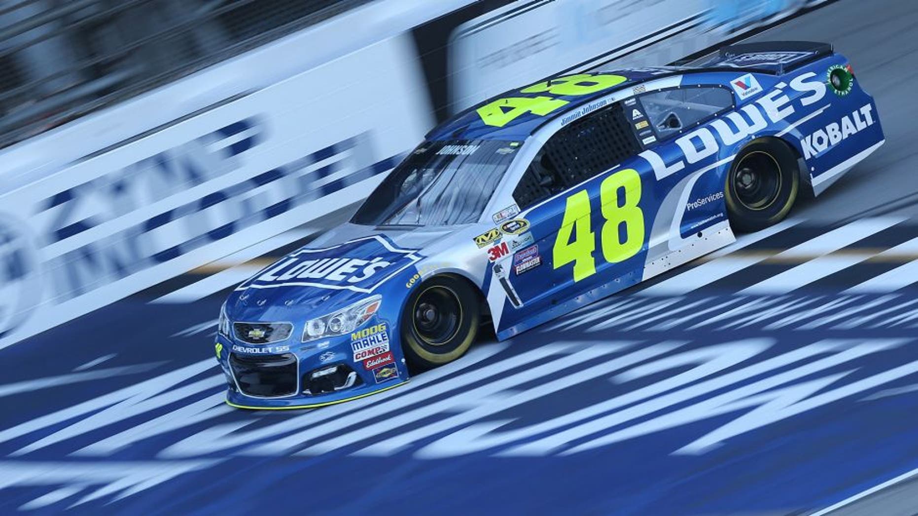 BROOKLYN, MI - AUGUST 26: Jimmie Johnson, driver of the #48 Lowe's Chevrolet, drives during qualifying for the NASCAR Sprint Cup Series Pure Michigan 400 at Michigan International Speedway on August 26, 2016 in Brooklyn, Michigan. (Photo by Jerry Markland/Getty Images)