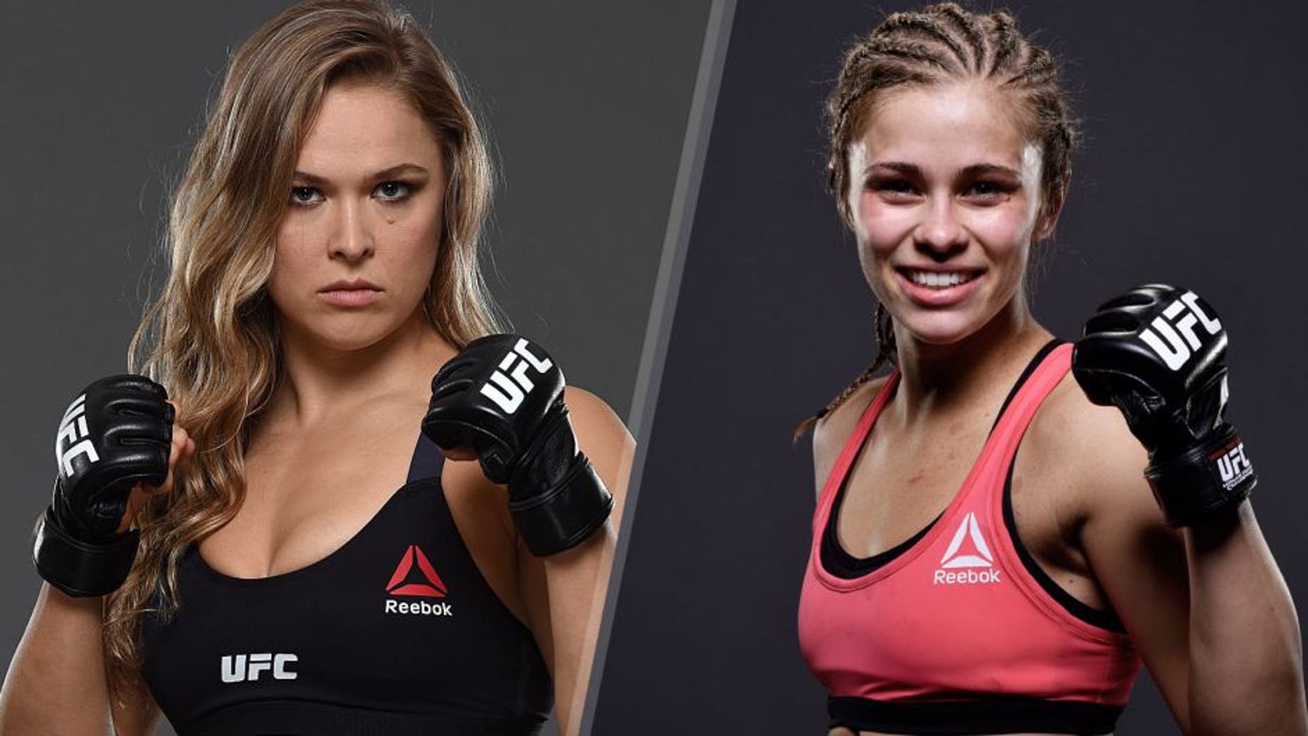 UFC women's bantamweight champion Ronda Rousey poses for a portrait during a UFC photo session at the Sheraton Rio Hotel on July 28, 2015 in Rio de Janeiro, Brazil. (Photo by Jeff Bottari/Zuffa LLC/Zuffa LLC via Getty Images) Paige VanZant poses for a portrait after defeating Felice Herrig in their women's strawweight bout during the UFC Fight Night event at Prudential Center on April 18, 2015 in Newark, New Jersey. (Photo by Mike Roach/Zuffa LLC/Zuffa LLC via Getty Images)