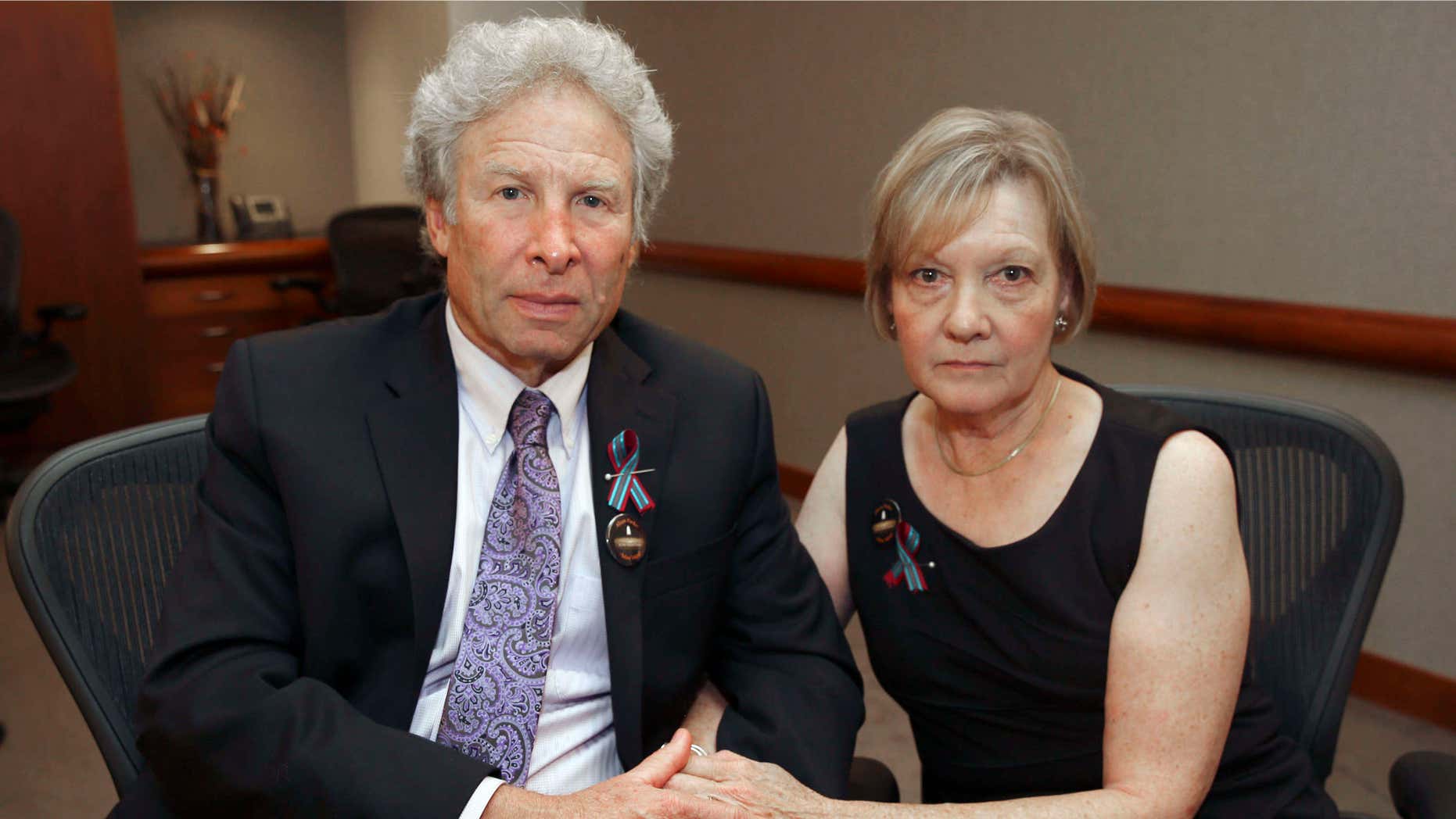 Aug. 28, 2015: Andy and Barbara Parker, of Collinsville, Va. mourn the loss of their daughter, Alison Parker, a journalist for WDBJ.
