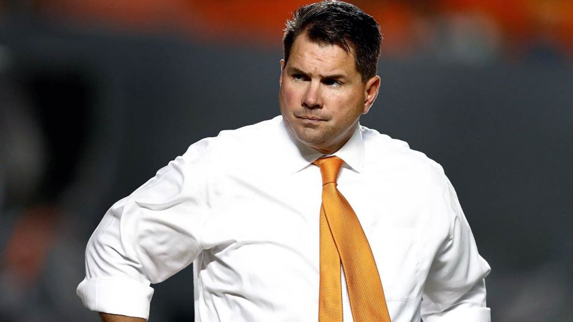 Nov 9, 2013; Miami Gardens, FL, USA; Miami Hurricanes head coach Al Golden before a game against the Virginia Tech Hokies at Sun Life Stadium. Mandatory Credit: Robert Mayer-USA TODAY Sports