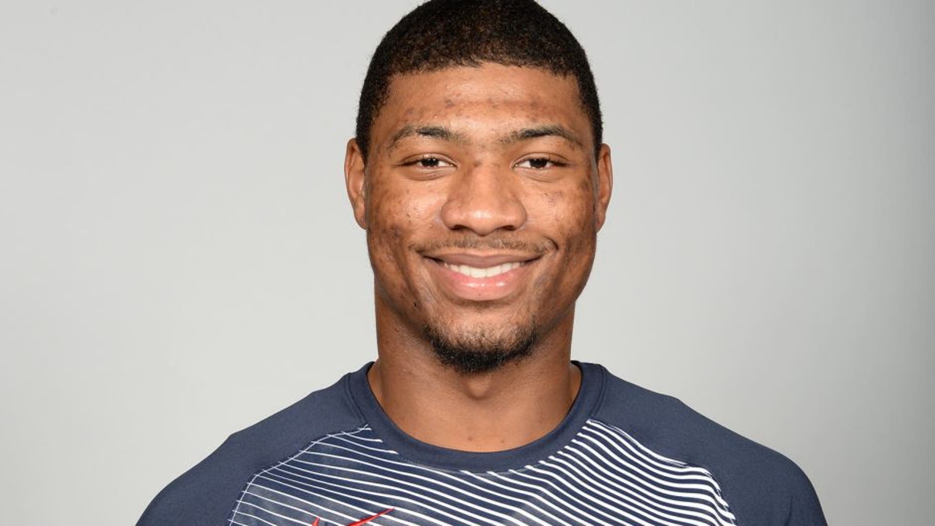 LAS VEGAS, NV - JULY 30: Marcus Smart #49 of the USA Basketball Men's Select Team poses for a headshot at Cox Pavilion at the University of Nevada, Las Vegas on July 30, 2014 in Las Vegas, Nevada. NOTE TO USER: User expressly acknowledges and agrees that, by downloading and/or using this photograph, user is consenting to the terms and conditions of the Getty Images License Agreement. Mandatory Copyright Notice: Copyright 2014 NBAE (Photo by Andrew D. Bernstein/NBAE via Getty Images)