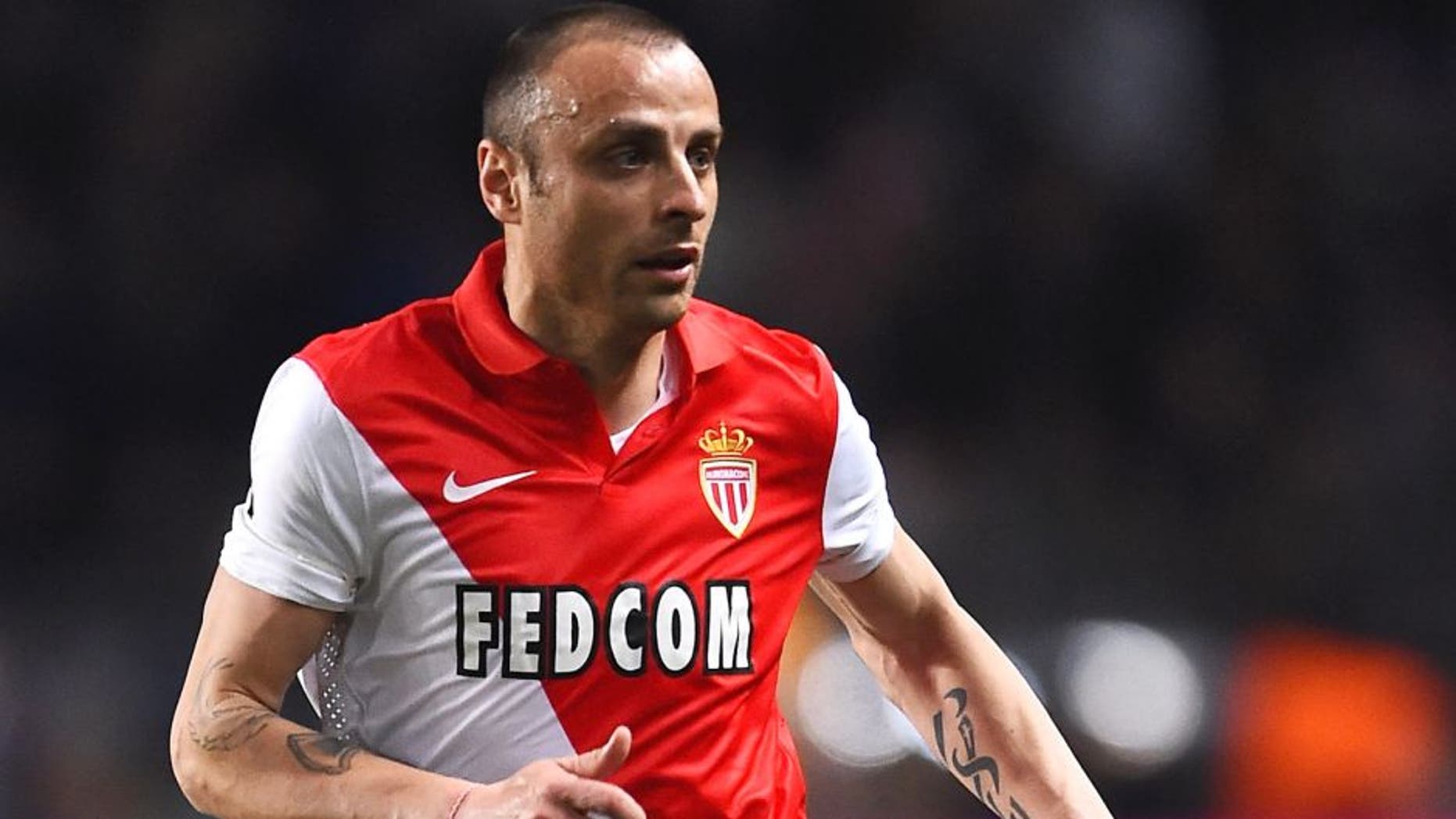 MONACO - APRIL 22: Dimatar Berbatov of Monaco in action during the UEFA Champions League Quarter Final Second Leg match between AS Monaco FC and Juventus at Stade Louis II on April 22, 2015 in Monaco, Monaco. (Photo by Laurence Griffiths/Getty Images)