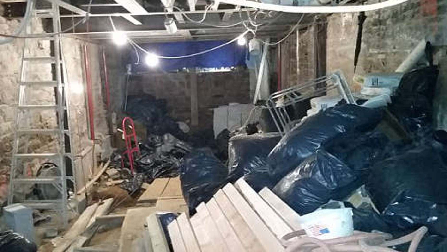 Excavation underneath a NYC home.