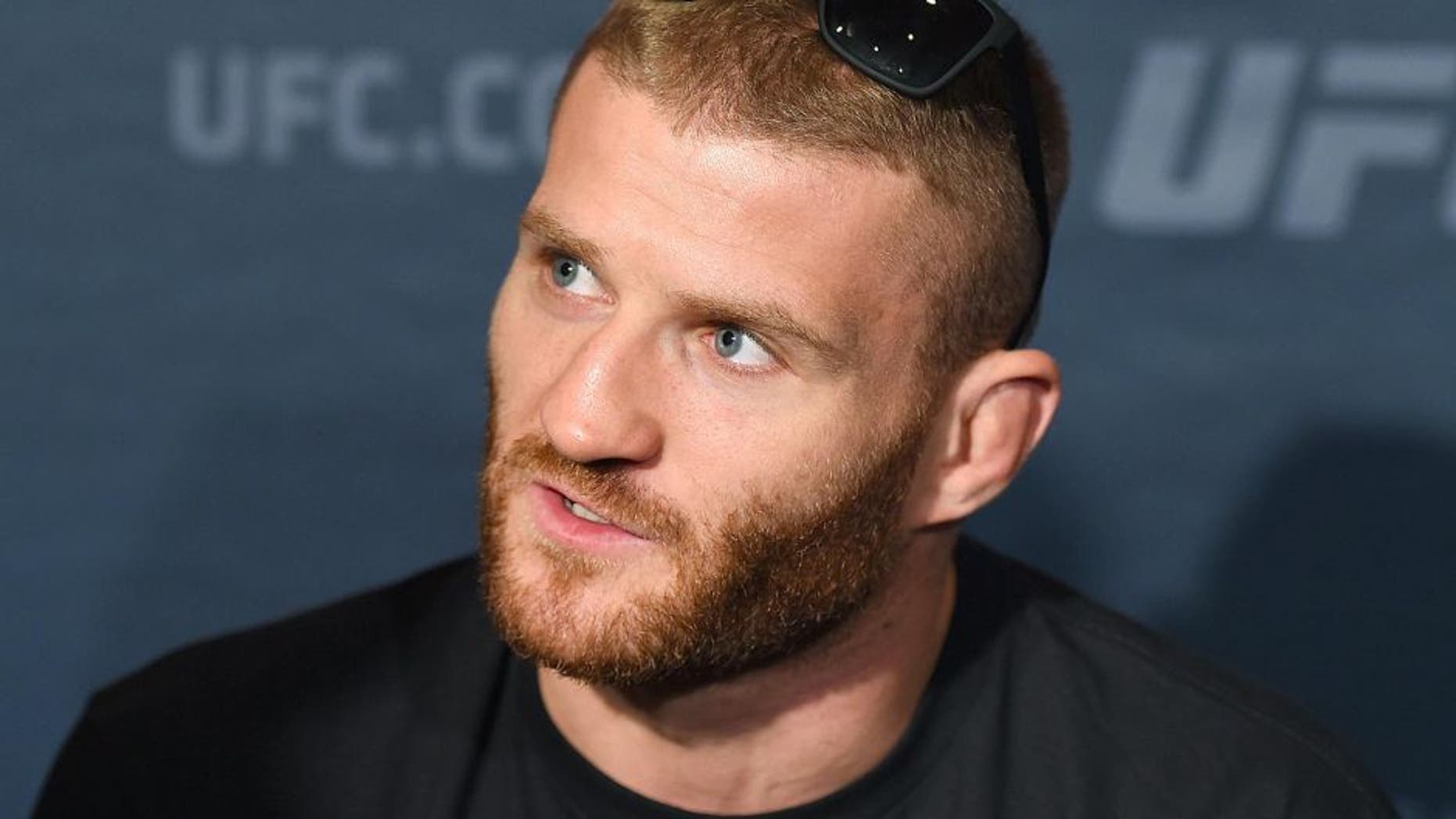 LAS VEGAS, NV - SEPTEMBER 03: Jan Blachowicz of Poland interacts with media during the UFC 191 Ultimate Media Day at MGM Grand Hotel & Casino on September 3, 2015 in Las Vegas, Nevada. (Photo by Josh Hedges/Zuffa LLC/Zuffa LLC via Getty Images)