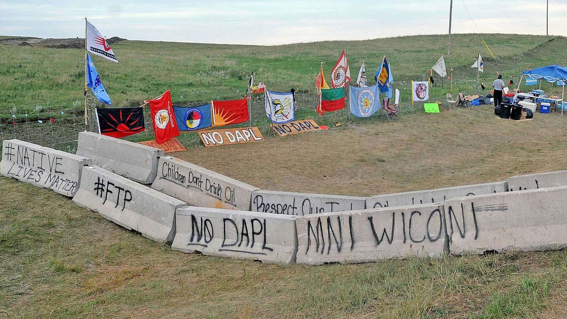 Aug. 18, 2016: The protest site along North Dakota Highway 1806 was quiet and nearly empty of people.