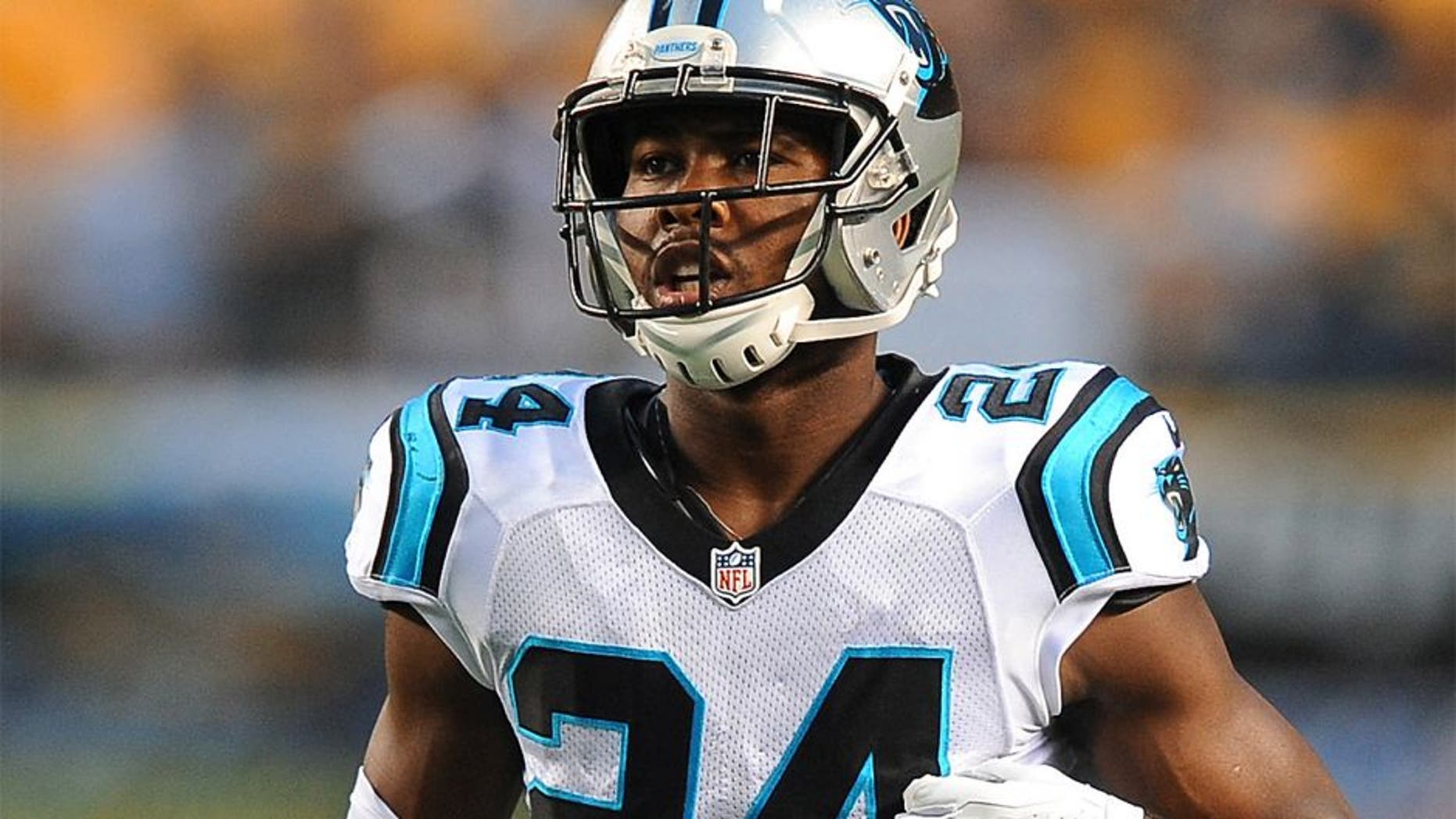 Carolina Panthers cornerback Josh Norman during the first quarter against the Pittsburgh Steelers in preseason action on Thursday, Sept. 3, 2015, at Heinz Field in Pittsburgh. (Jeff Siner/Charlotte Observer/TNS via Getty Images)