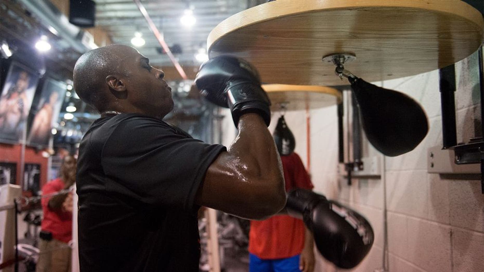 LAS VEGAS, NV - SEPTEMBER 2: Detroit Piston players work on their striking and wrestling during a workout with the UFC stars on September 2, 2015 in Las Vegas, Nevada. (Photo by Brandon Magnus/Zuffa LLC/Zuffa LLC via Getty Images)