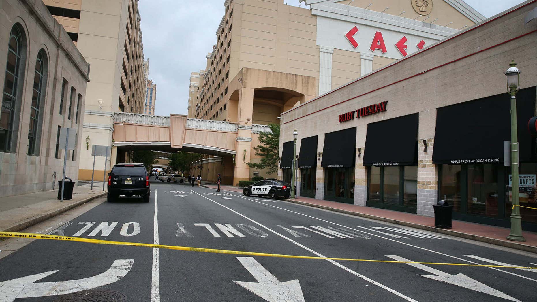 Police investigate the scene of a shooting on Saturday, Sept. 3, 2016 in Atlantic City, N.J.