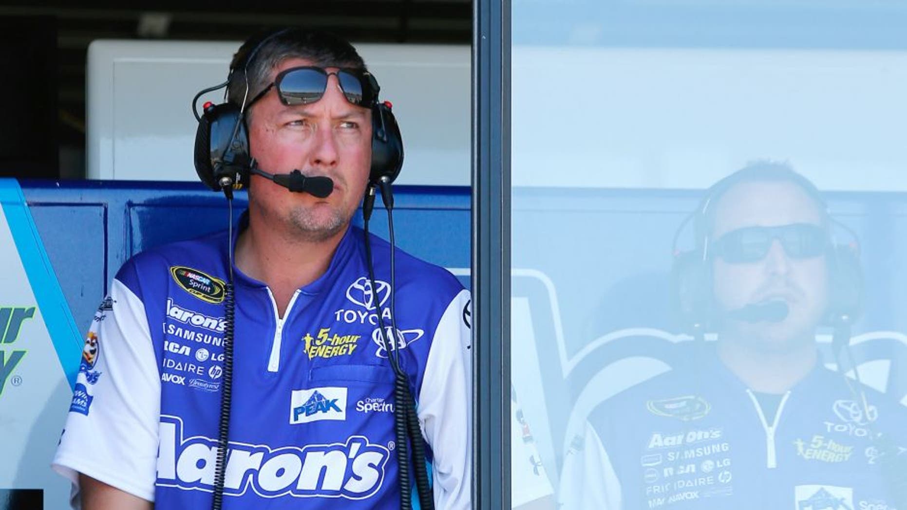 SONOMA, CA - JUNE 26: Brian Pattie, Crew Chief of the #55 Aaron's Dream Machine Toyota, stands in the garage area during practice for the NASCAR Sprint Cup Series Toyota/Save Mart 350 at Sonoma Raceway on June 26, 2015 in Sonoma, California. (Photo by Jerry Markland/Getty Images)
