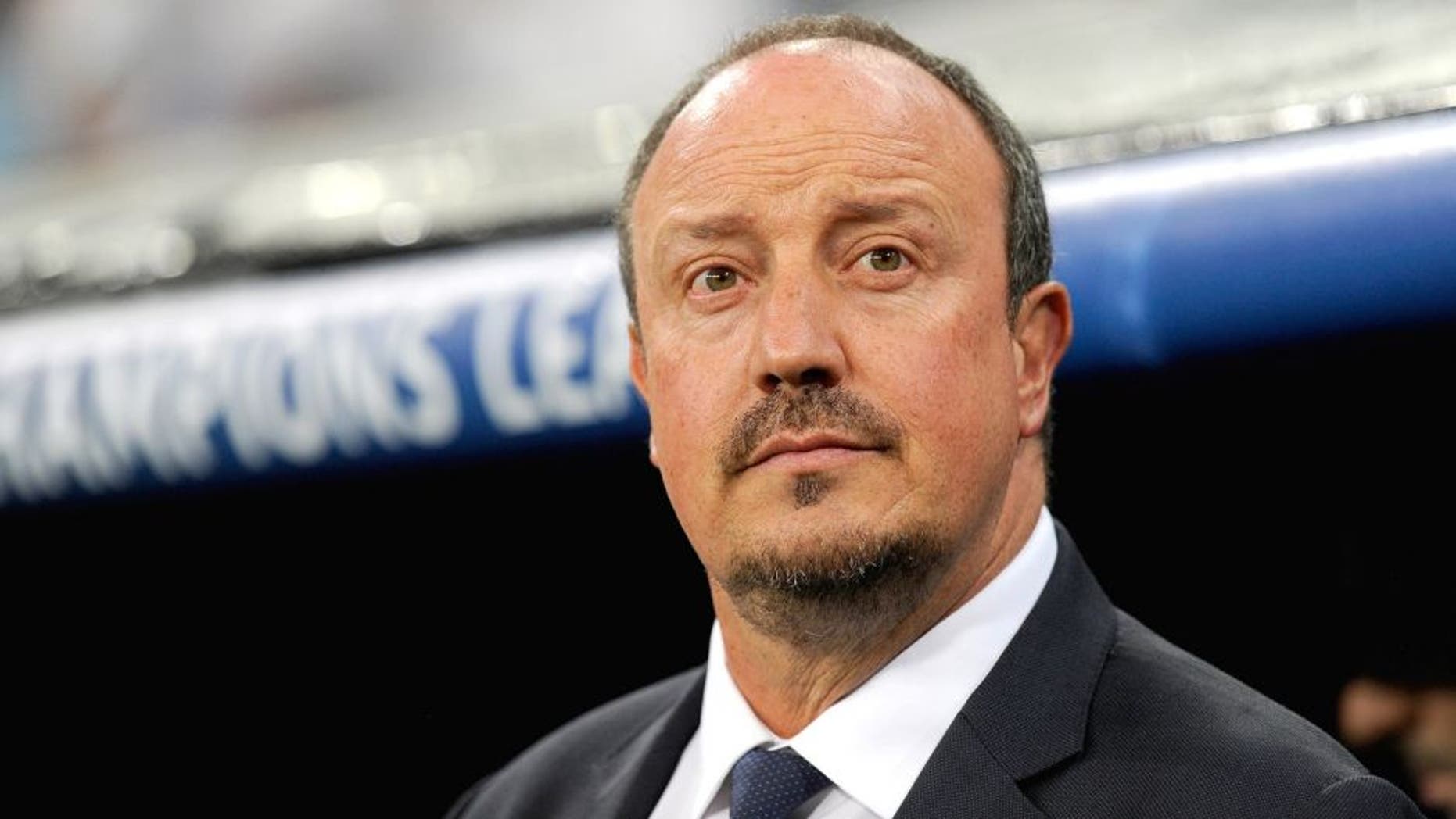 MADRID, SPAIN - SEPTEMBER 15: Head coach Rafa Benitez of Real Madrid looks on during the UEFA Champions League Group A match between Real Madrid and Shakhtar Donetsk at estadio Santiago Bernabeu on September 15, 2015 in Madrid, Spain. (Photo by Denis Doyle/Getty Images)