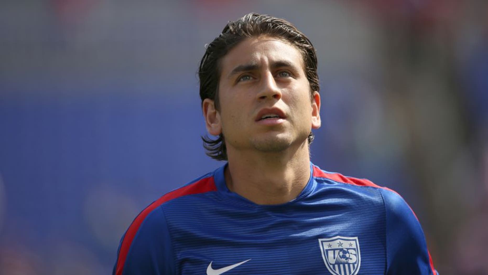 BALTIMORE, MD - JULY 18: Alejandro Bedoya of United States of America during the Gold Cup Quarter Final between USA and Cuba at M&T Bank Stadium on July 18, 2015 in Baltimore, Maryland. (Photo by Matthew Ashton - AMA/Getty Images)