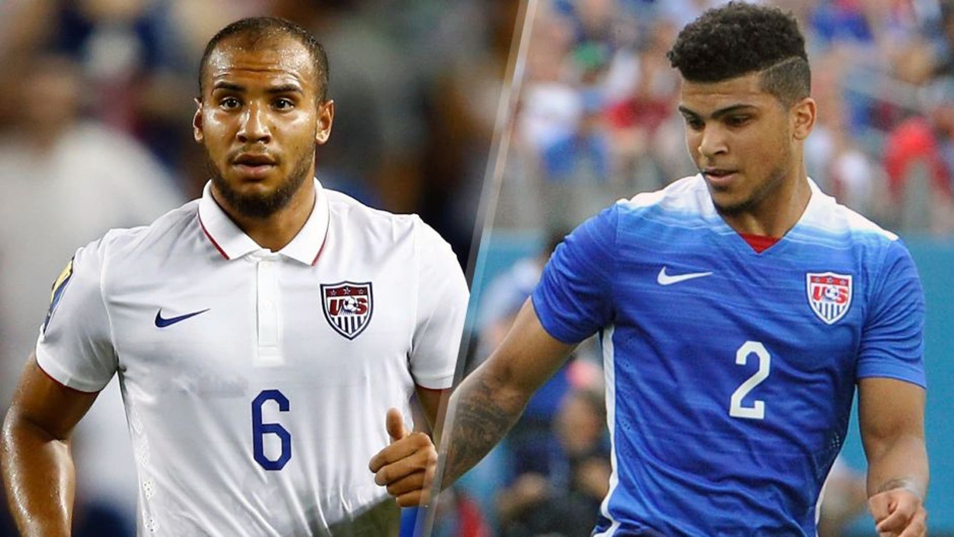 KANSAS CITY, KS - JULY 13: John Brooks #6 of the United States in action during the CONCACAF Gold Cup match against Panama at Sporting Park on July 13, 2015 in Kansas City, Kansas. (Photo by Jamie Squire/Getty Images) NASHVILLE, TN - JULY 03: DeAndre Yedlin #2 of the United States Men's National team plays against Guatemala in an international friendly match at Nissan Stadium on July 3, 2015 in Nashville, Tennessee. (Photo by Frederick Breedon/Getty Images)